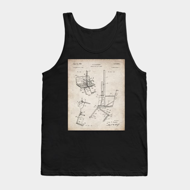 Skiing Patent - Ski Chalet Ski Fan Art - Antique Tank Top by patentpress